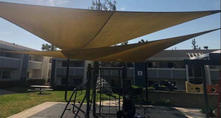 Triangle shade sails