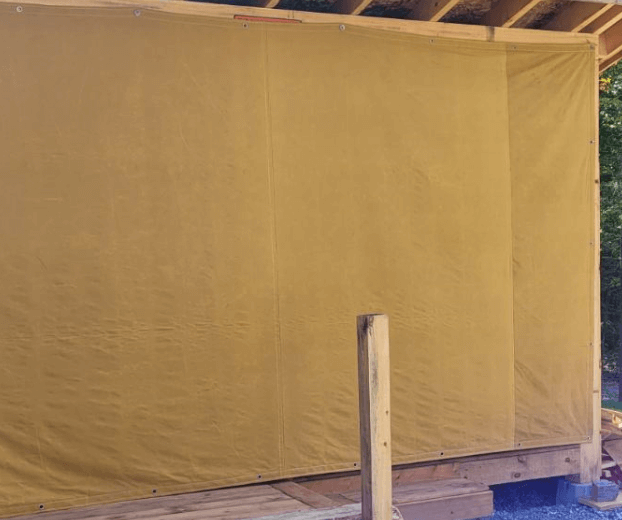 Canvas wall tarp