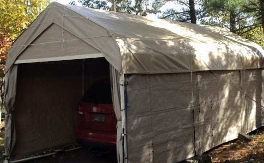 We can cover existing carport frames with a long lasting vinyl cover