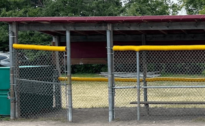 Dugout covered with an 18 oz tarp