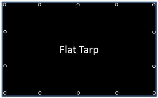 Flat tarp with grommets