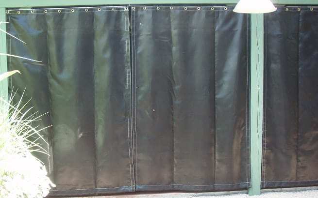90% mesh curtain against a darker background