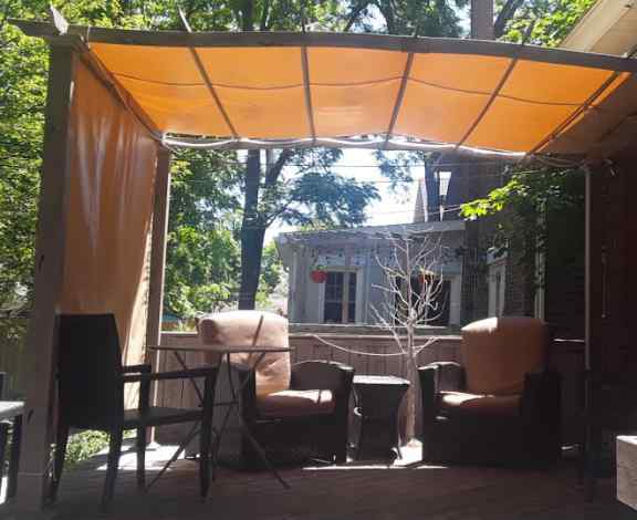 Pergola with side shade