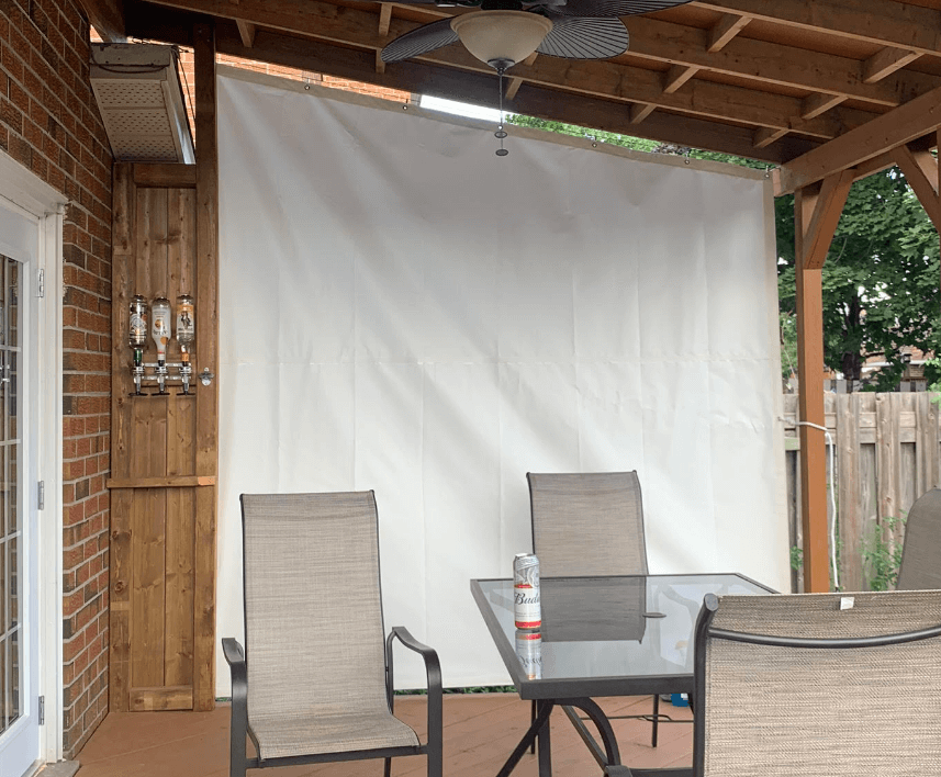 Tarp to add privacy to your deck