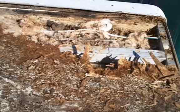 Rotted and leaking RV camper trailer roof