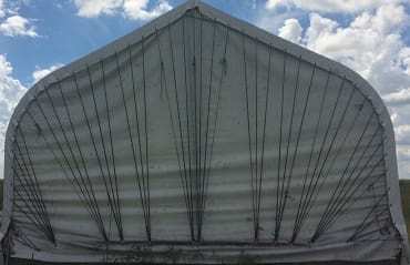 Shed cover end enclosure