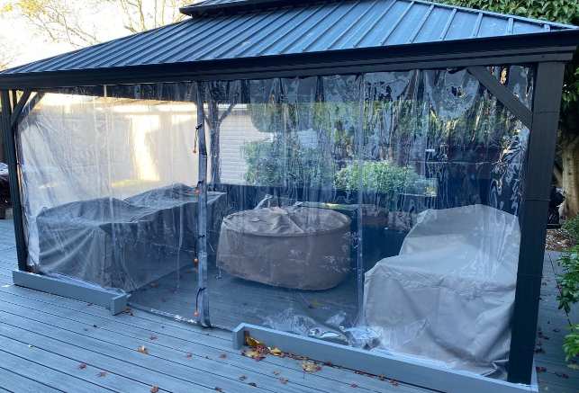 Clear gazebo cover