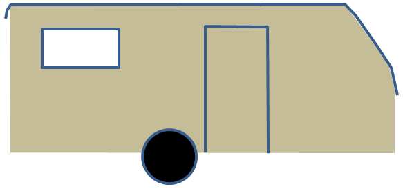 Travel trailer cover - side view