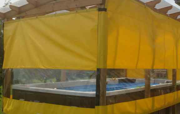 Tarps with window panels